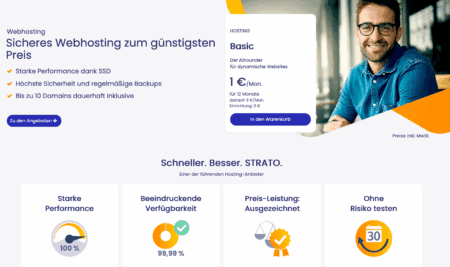 Das Strato-Kundenmenü mit einer eingerichteten VPS-Instanz